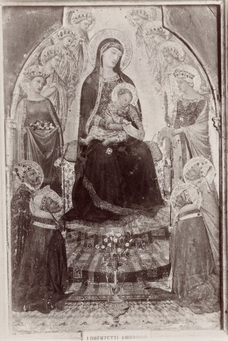 Lombardi, Paolo — Lorenzetti Ambrogio - sec. XIV - Madonna con Bambino in trono tra angeli e santi — insieme